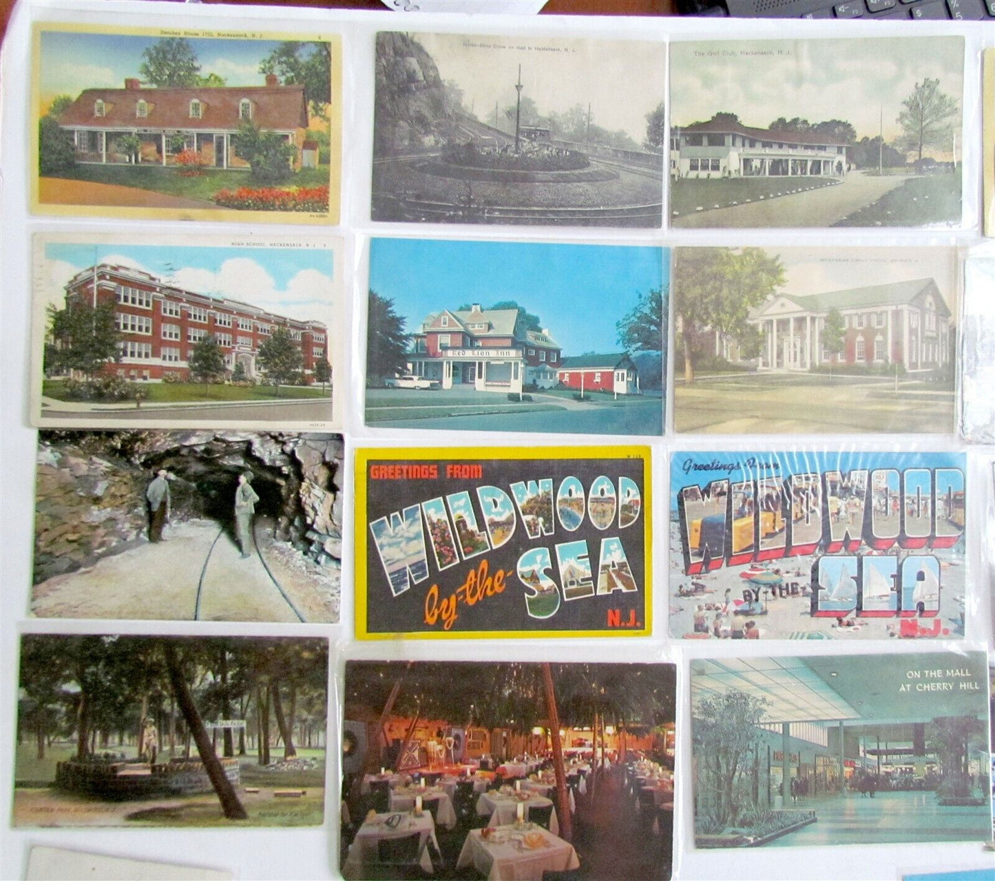 NEW JERSEY NJ lot 37 ANTIQUE VINTAGE POSTCARDS BOUND BROOK PERTH AMBOY WILDWOOD