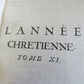 1694 L'ANNEE CHRETIENNE MASSES in FRENCH & LATIN ANTIQUE ARMORIAL BINDING vol.11