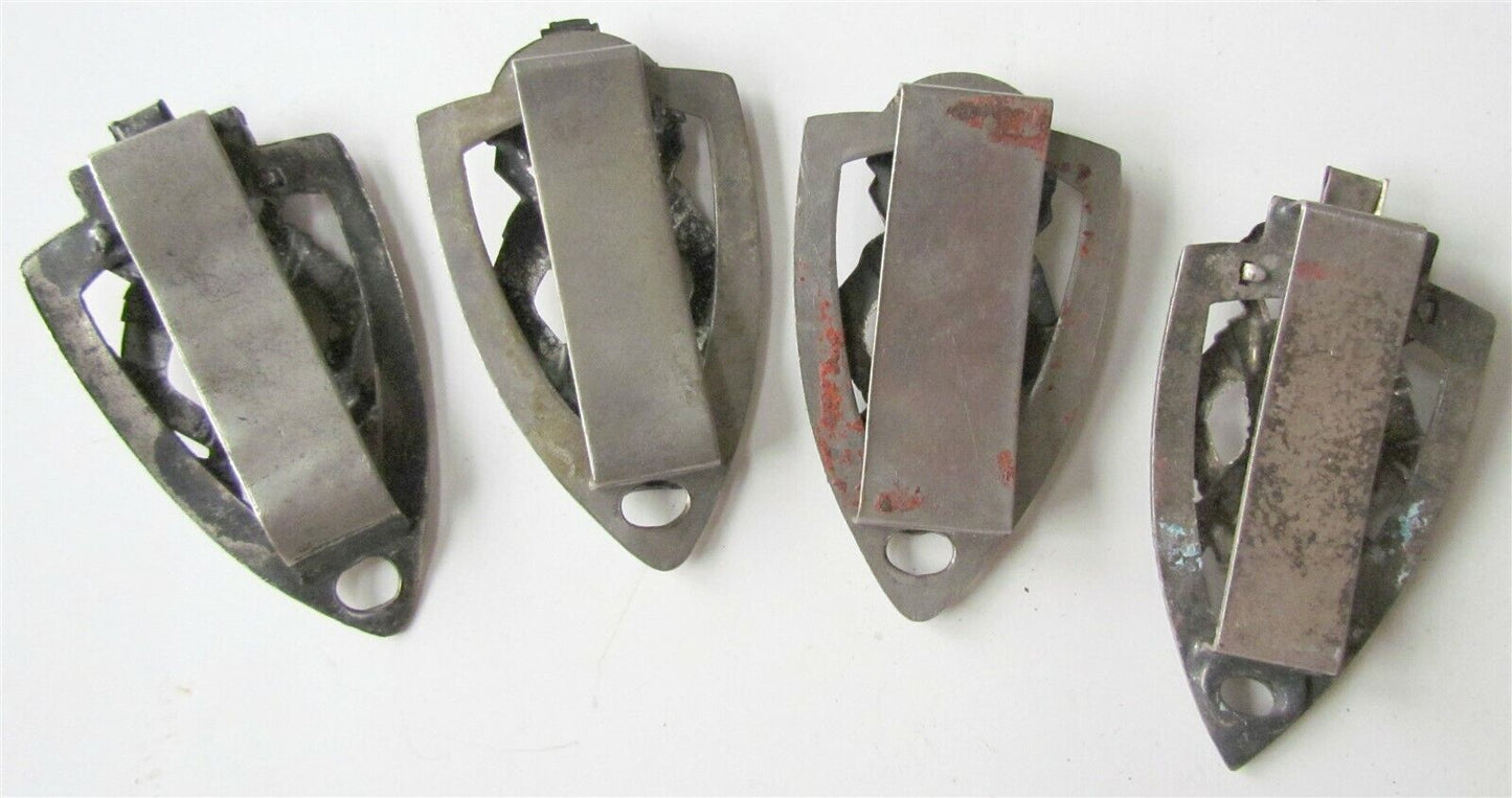 LOT of 4 ANTIQUE SWORD HANGER HOLDERS for MASONIC KNIGHT OF TEMPLAR BELT