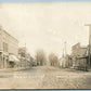 BURR OAK MI MAIN STREET ANTIQUE REAL PHOTO POSTCARD RPPC