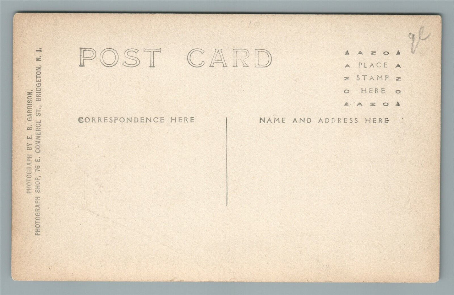 BRIDGETON NJ BANK STREET ANTIQUE REAL PHOTO POSTCARD RPPC