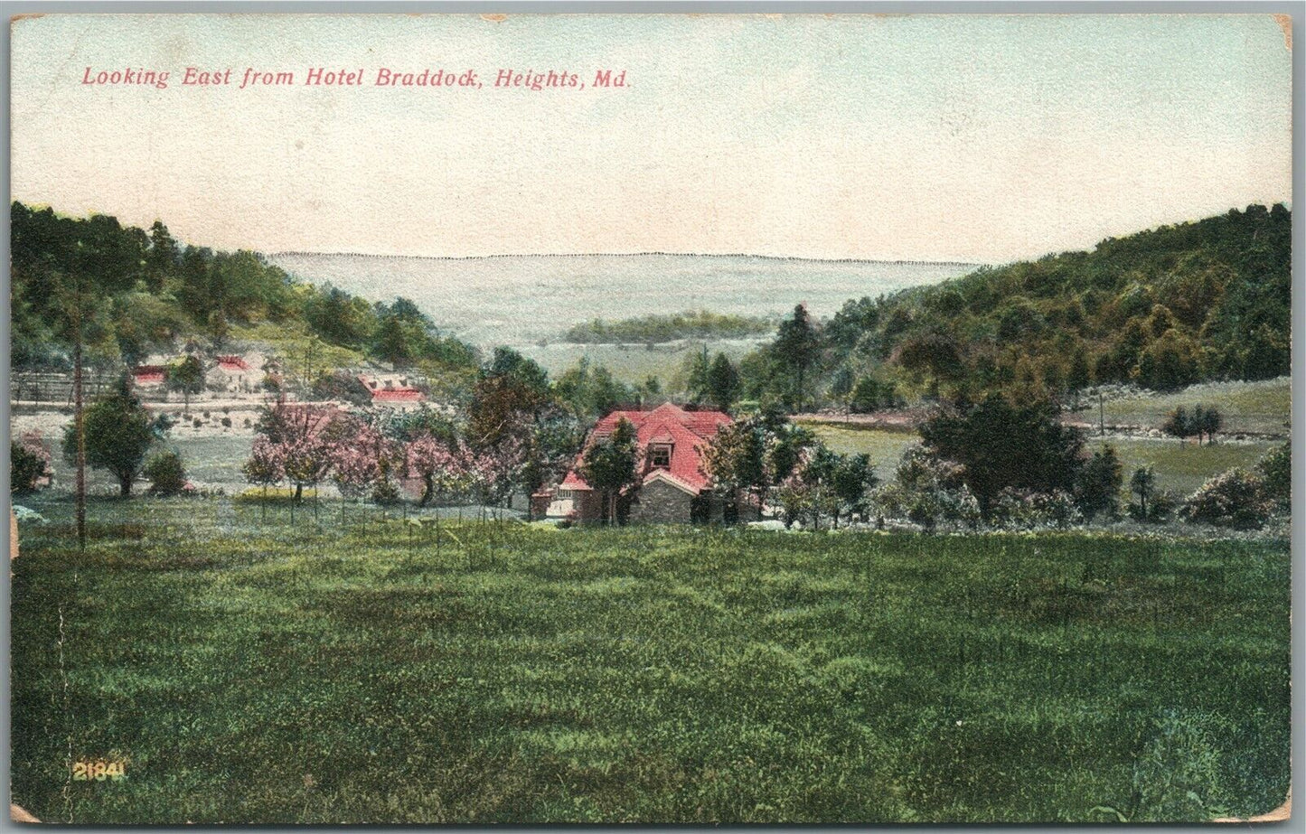 HEIGHTS MD HOTEL BRADDOCK ANTIQUE POSTCARD