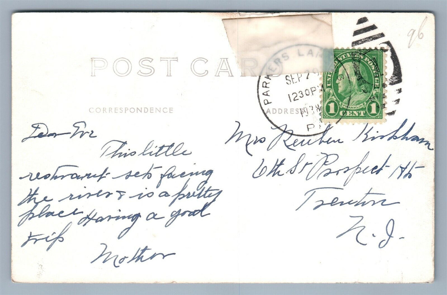 BRIDGE INN PARKERS LANDING PA VINTAGE REAL PHOTO POSTCARD RPPC