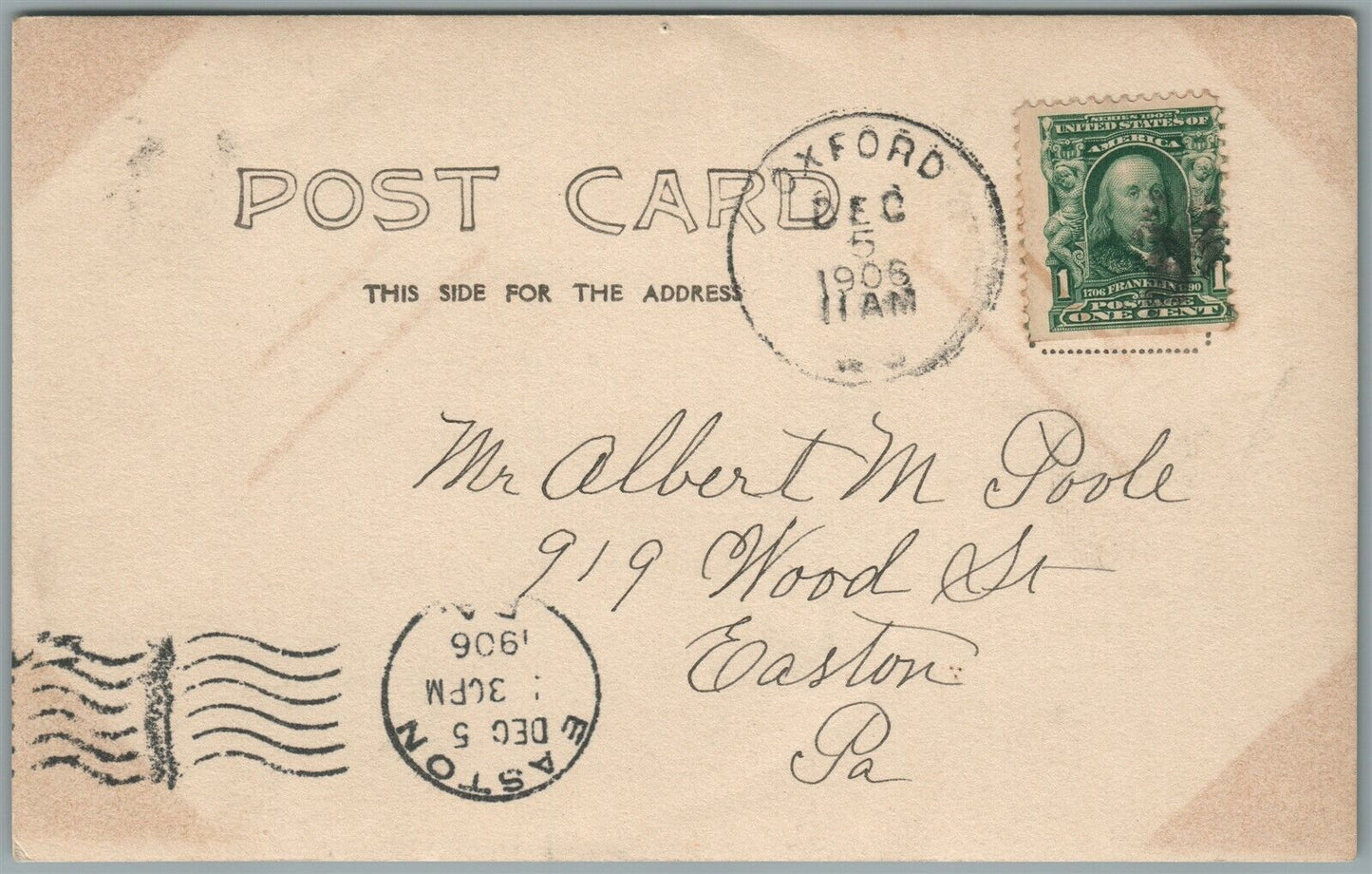 OXFORD NJ E. SAL. CO. STORE Empire Steel & Iron ANTIQUE REAL PHOTO POSTCARD RPPC