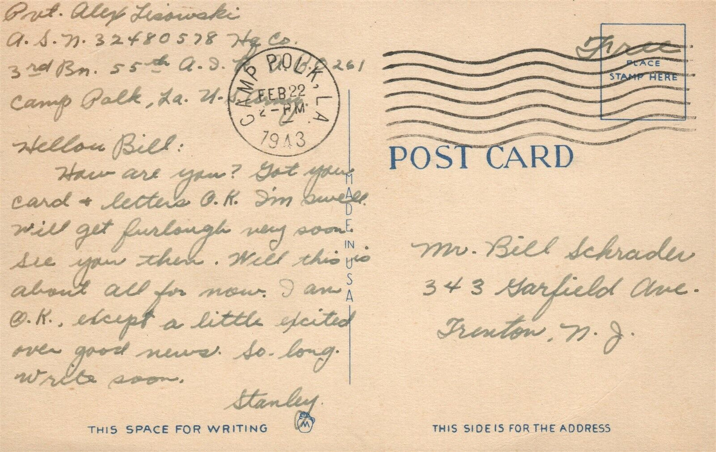 GAS ATTACK DRIL 1943 WWII VINTAGE POSTCARD gas masks rifles