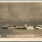 SHIP USS ARA READY TO CARRY FOOD TO ALLIES ANTIQUE REAL PHOTO POSTCARD RPPC