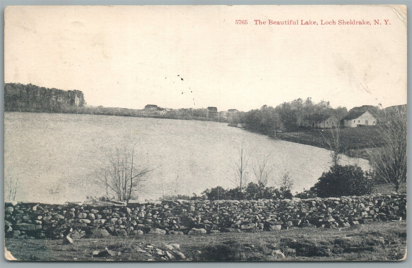 LOCH SHELDRAKE NY BEAUTIFUL LAKE ANTIQUE POSTCARD