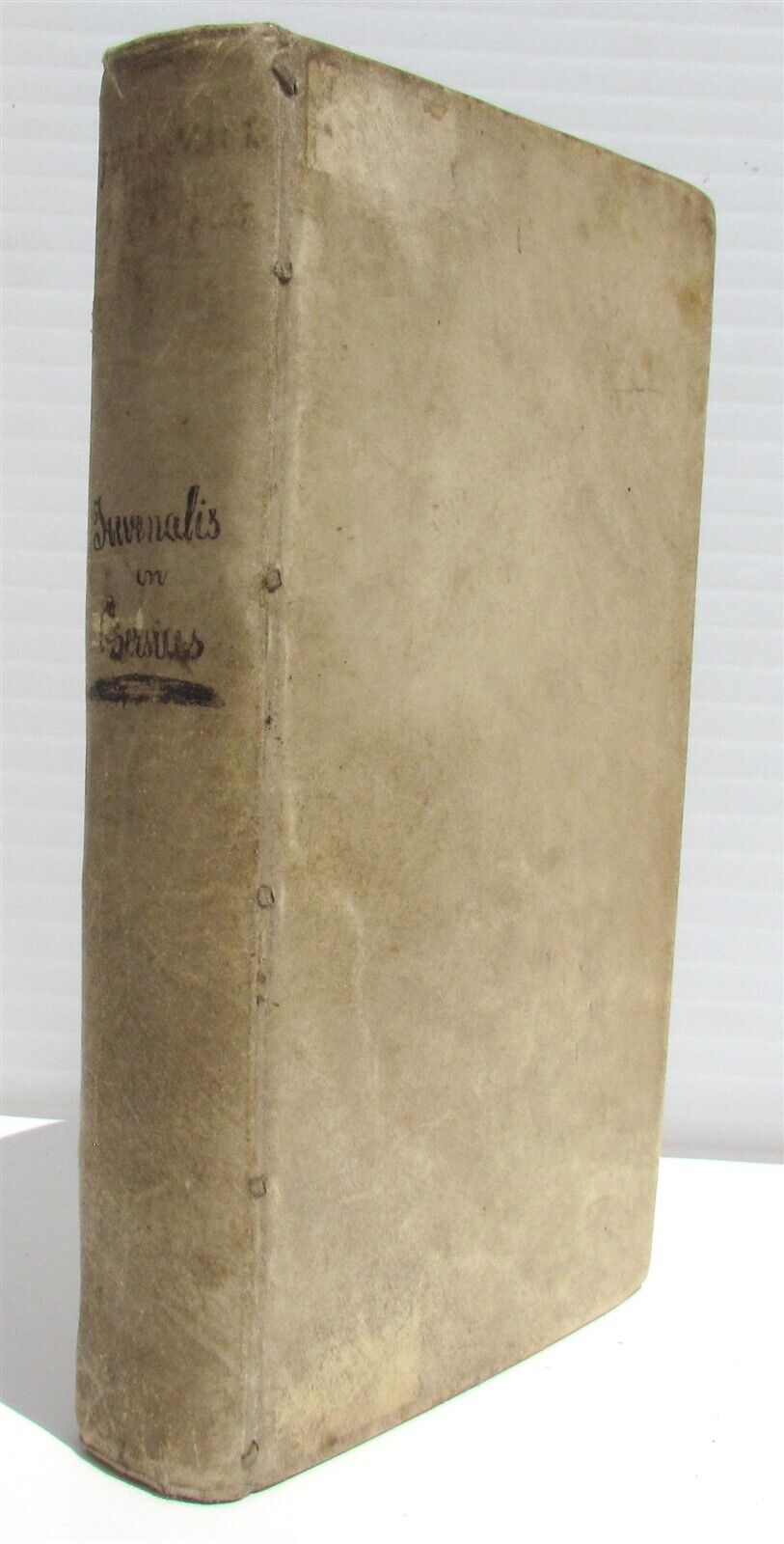 1709 ROMAN POETRY SATYRAE Juvenal & Persius Flaccus VELLUM antique in DUTCH