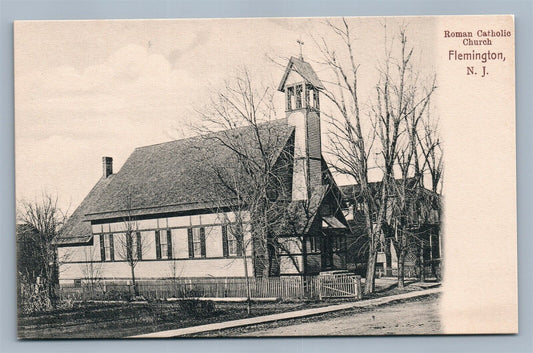 FLEMINGTON NJ ROMAN CATHOLIC CHURCH ANTIQUE POSTCARD