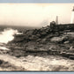 PEMAQUID POINT ME LIGHTHOUSE VINTAGE REAL PHOTO POSTCARD RPPC