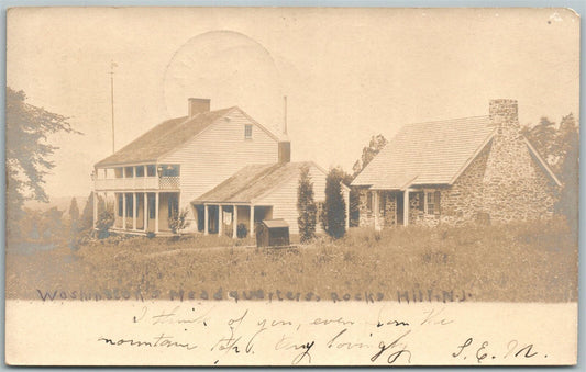ROCK HILL NJ WASHINGTON'S HEADQUARTERS 1906 ANTIQUE REAL PHOTO POSTCARD RPPC