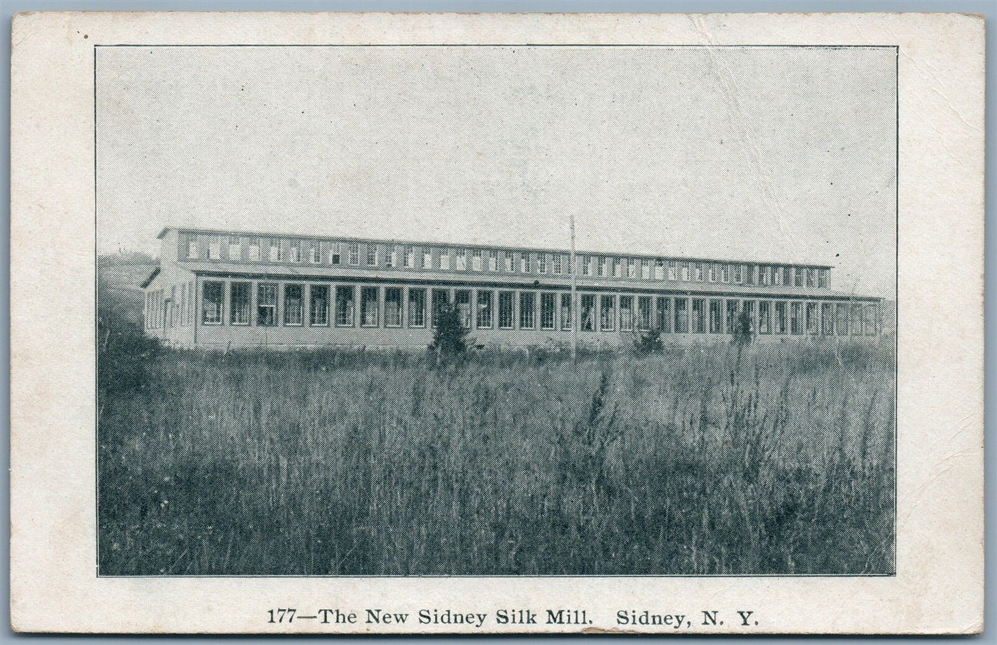 SIDNEY NY NEW SIDNEY SILK MILL UNDIVIDED ANTIQUE POSTCARD