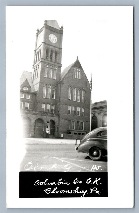 BLOOMSBURG PA COLUMBIA COUNTY COURT HOUSE VINTAGE REAL PHOTO POSTCARD RPPC