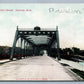 SAGINAW MI COURT STREET BRIDGE ANTIQUE POSTCARD