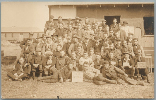 US MAIL TEAM ANTIQUE REAL PHOTO POSTCARD RPPC
