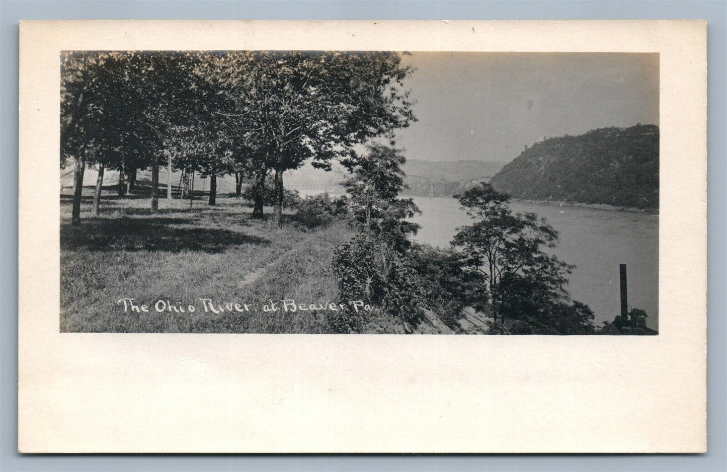 BEAVER PA OHIO RIVER ANTIQUE REAL PHOTO POSTCARD RPPC