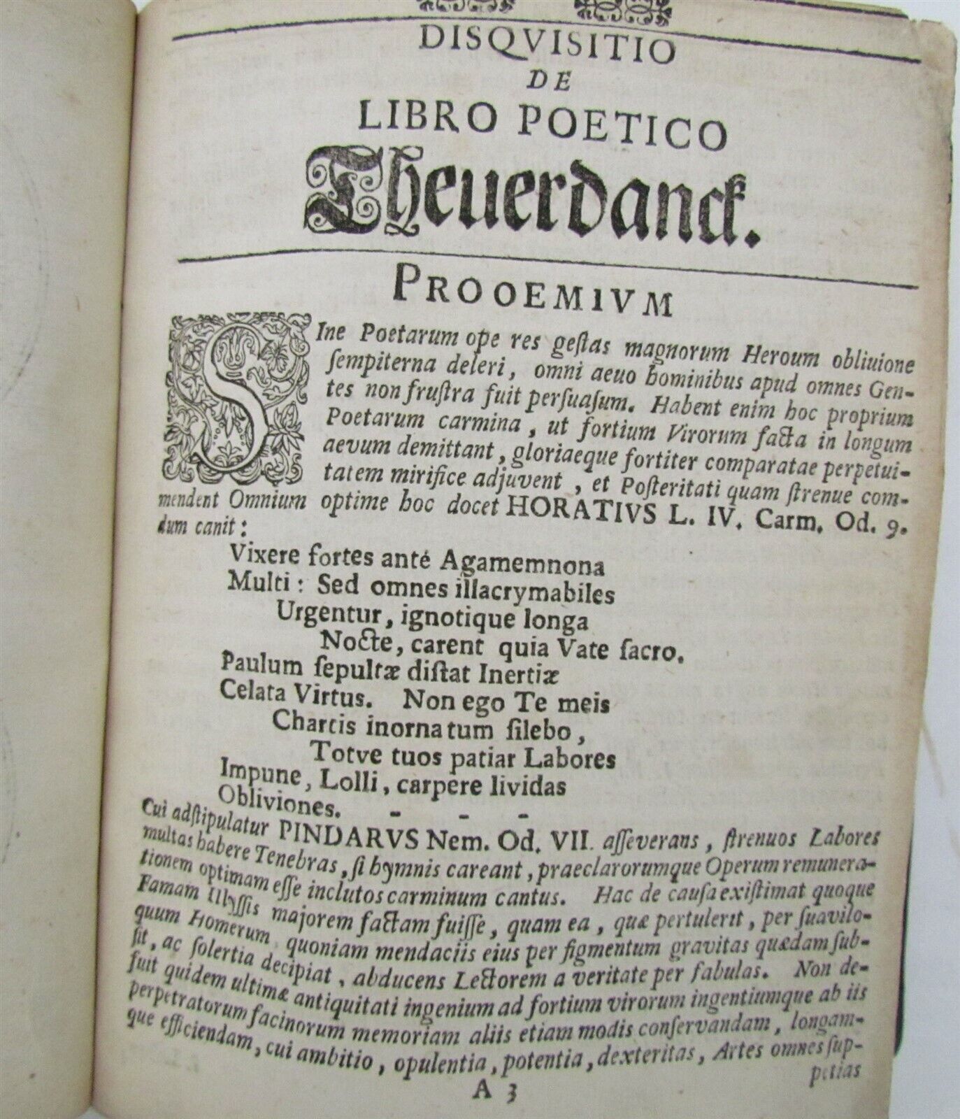 1737 Disquisitio de Inclyto Libro Poetico I.KOELERO antique