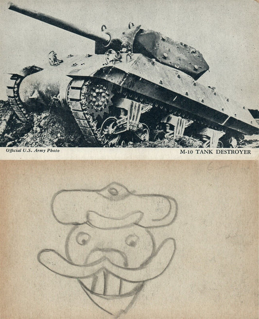 M-10 TANK DESTROYER VINTAGE OFFICIAL U.S. ARMY POSTCARD