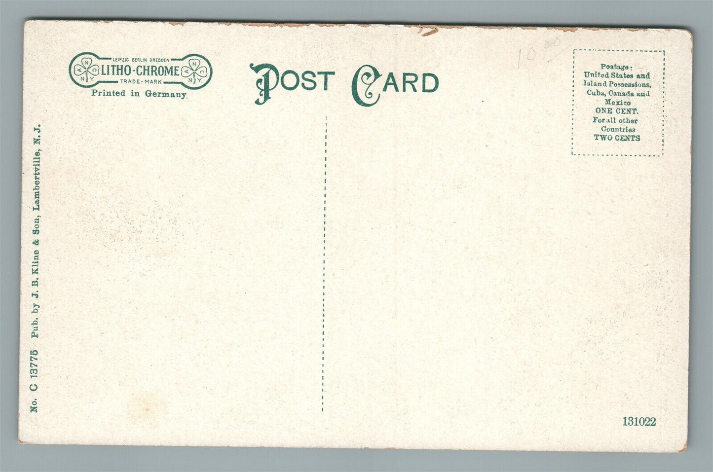 STOCKTON NJ ENGINE HOUSE FIRE CO ANTIQUE POSTCARD