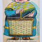 FRENCH ANTIQUE COMIC POSTCARD OLD LADY w/ FOLDING MINIATURE VIEWS of VERSAILLES