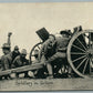 MEXICAN WAR ERA US ARTILLERY IN ACTION ANTIQUE POSTCARD