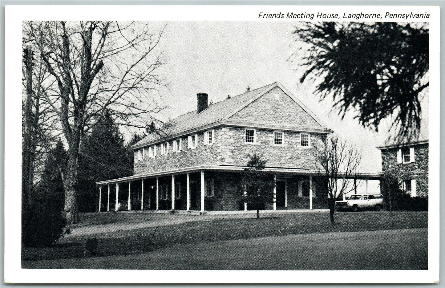 LANGHORNE PA FRIEND'S MEETING HOUSE VINTAGE POSTCARD