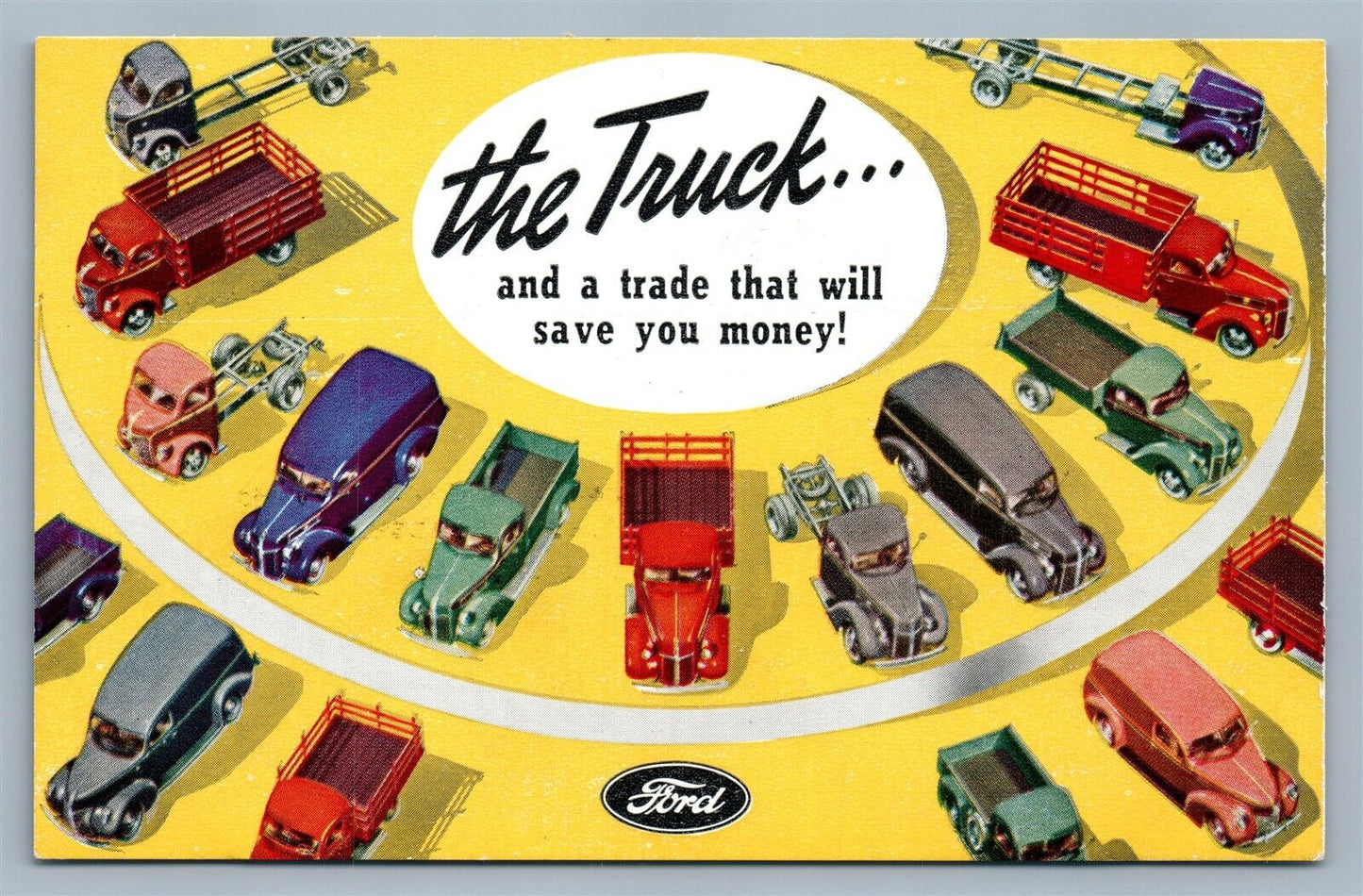 FORD TRUCK ADVERTISING CAR AUTO ARDMORE PA VINTAGE PRIVATE MAILING POSTCARD