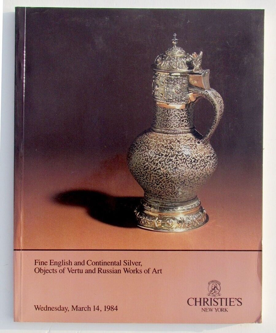 SILVER OBJECTS OF VERTU & RUSSIAN ART CHRISTIE'S AUCTION 1984 CATALOGUE BOOK