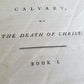 1792 Calvary Or The Death of Christ in ENGLISH antique POETRY