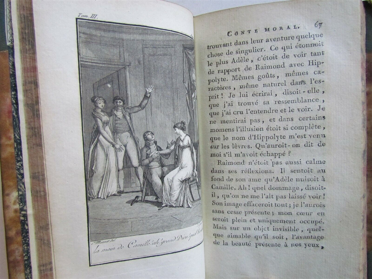 1801 4 volumes NOUVEAUX CONTES MORAUX by MARMONTEL ANTIQUE