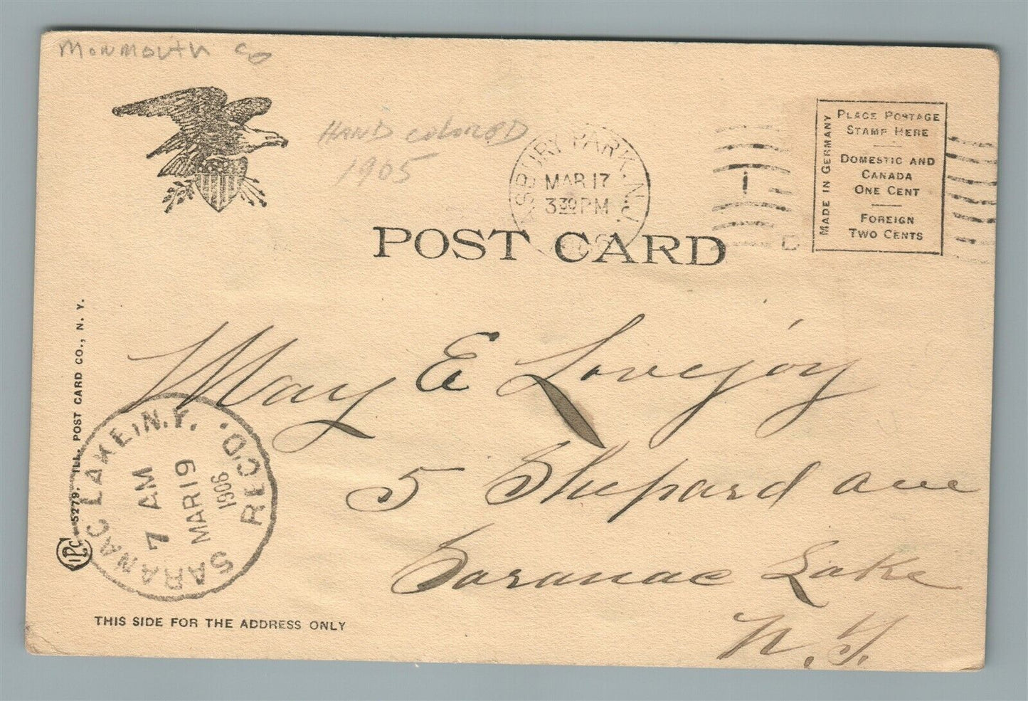 ASBURY PARK NJ ANNUAL BABY PARADE ANTIQUE POSTCARD