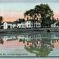KENNEBUNKPORT ME OLD MILL BRIDGE & POND 1907 ANTIQUE POSTCARD