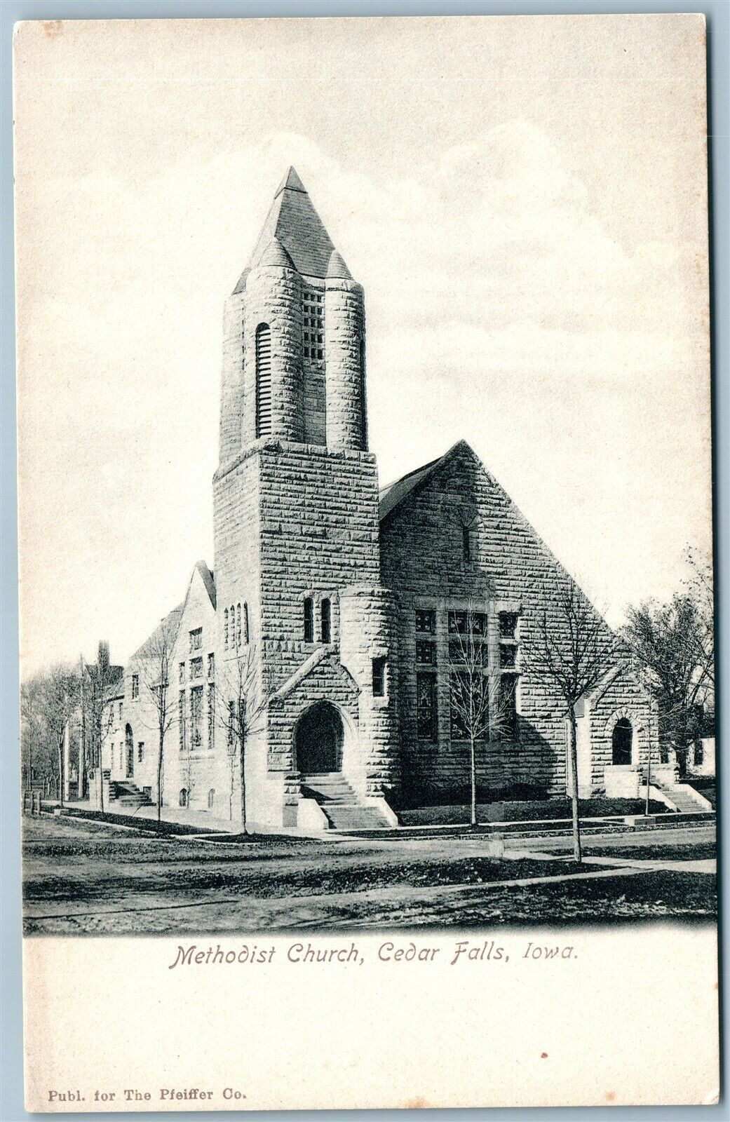 CEDAR FALLS IA METHODIST CHURCH ANTIQUE POSTCARD