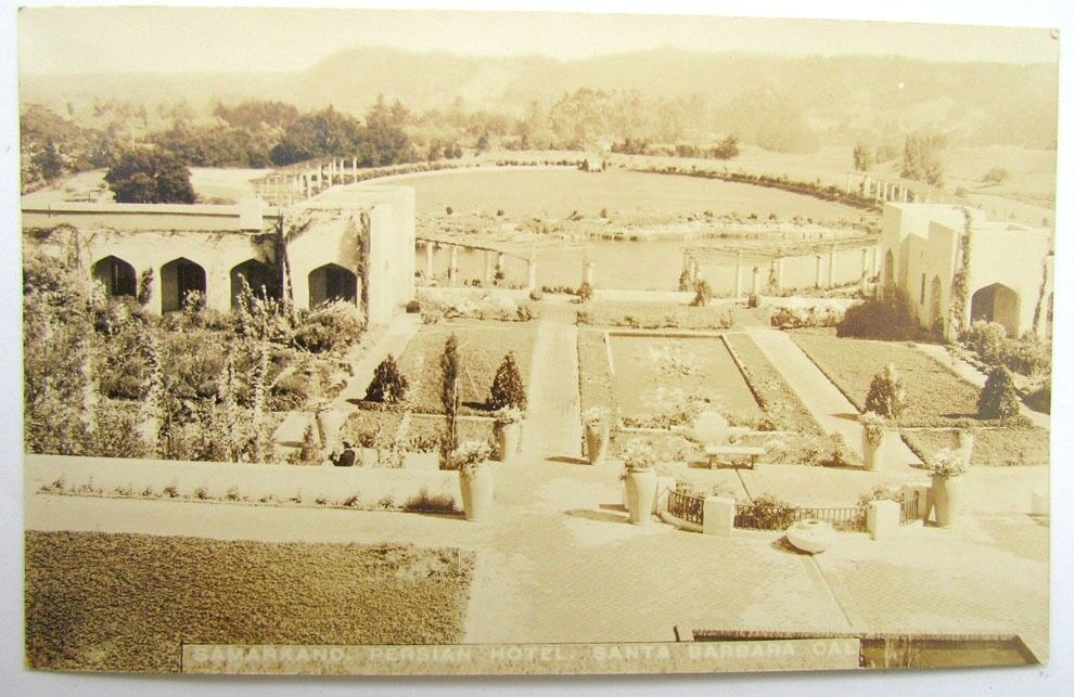 RPPC ANTIQUE PHOTO POSTCARD SAMARKAND PERSIAN HOTEL SANTA BARBARA CA