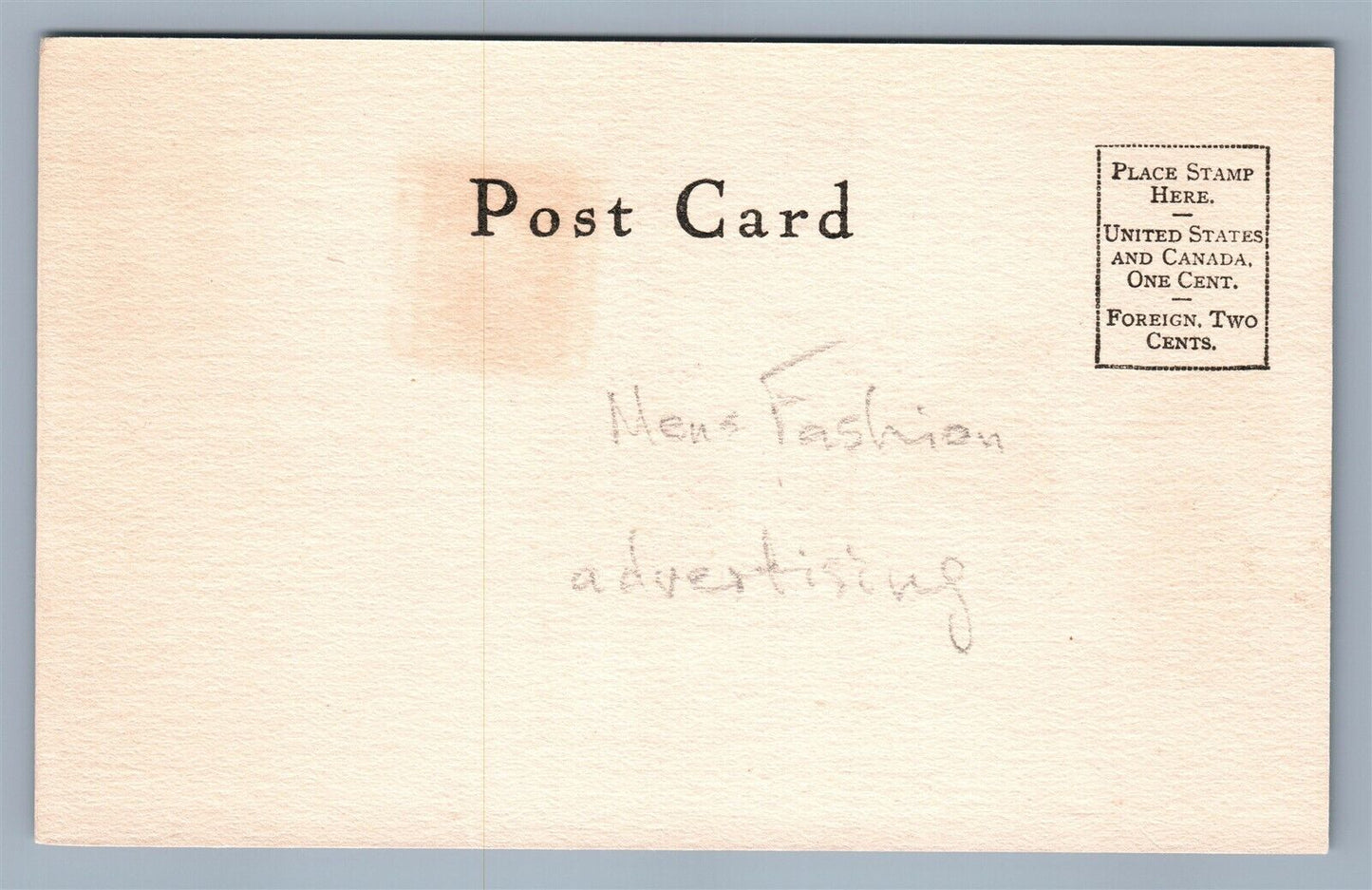 LANCASTER PA HOUSE OF WEINBERG MENS FASHION CAR ADVERTISING ANTIQUE POSTCARD