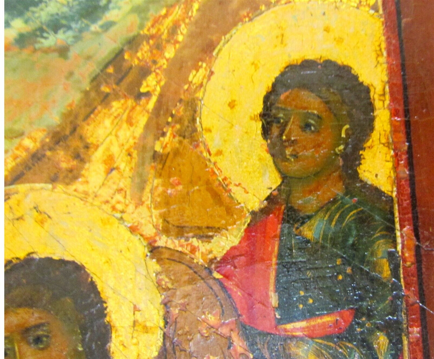 RUSSIAN ICON of BAPTISM of CHRIST antique 19th CENTURY