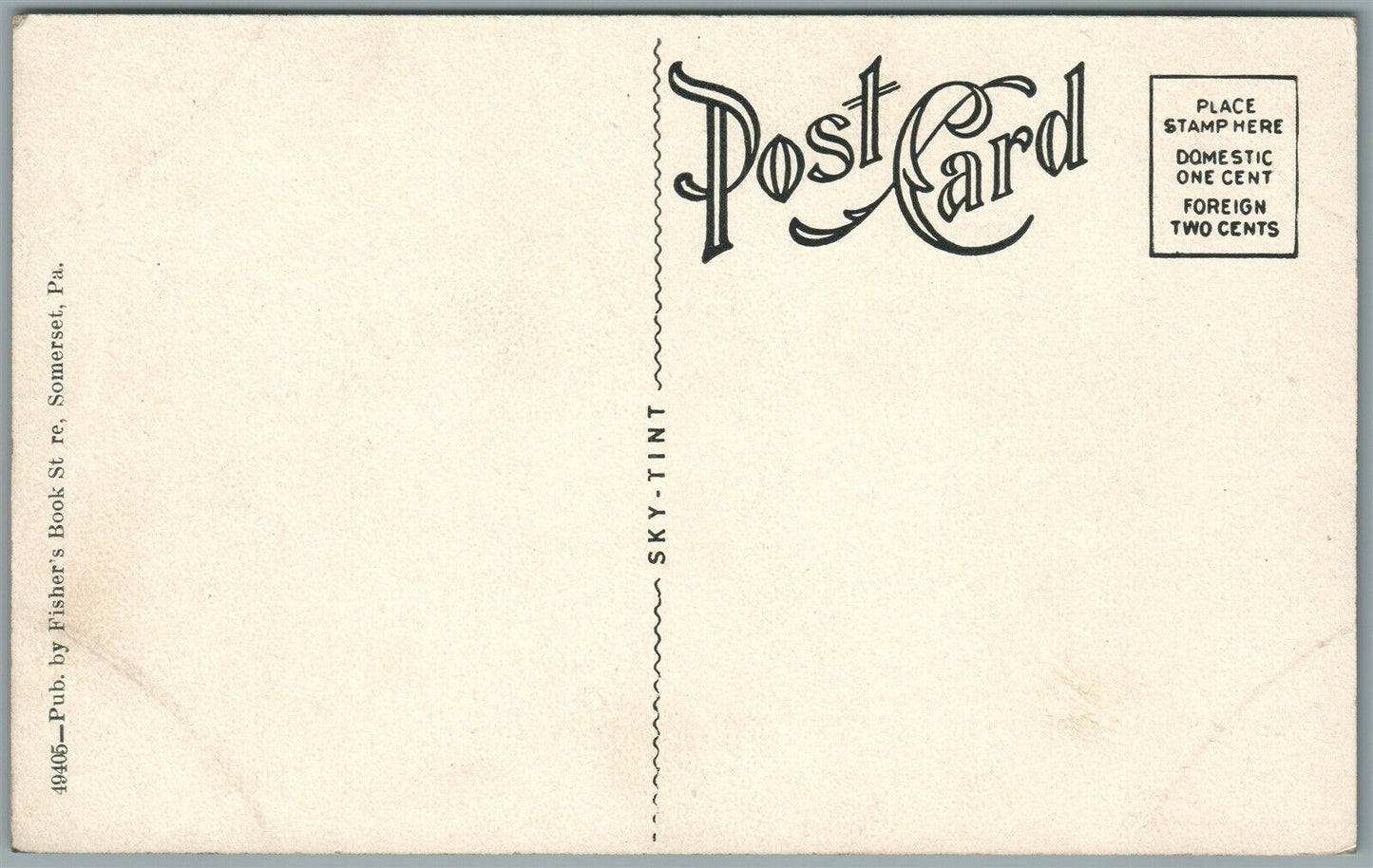 BERLIN PA RESIDENCE OF ROBERT L. GROFF MAIN STREET ANTIQUE POSTCARD