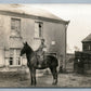 GERMAN RED CROSS OFFICER on HORSE w/ SWORD WWI ANTIQUE REAL PHOTO POSTCARD RPPC