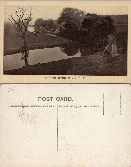 VINTAGE POSTCARD SPRUCE RIVER CLINTON N.J.