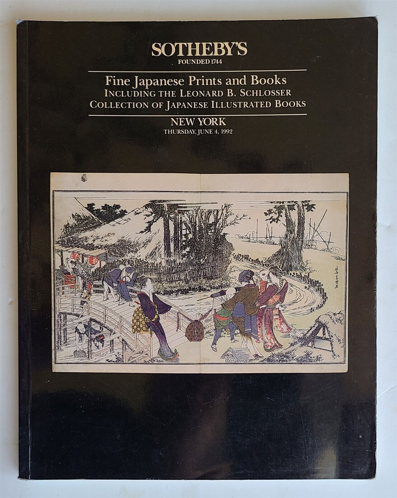 JAPANESE PRINTS & BOOKS L. SCHLOSSER COLLECTION 1992 SOTHEBY'S AUCTION CATALOG