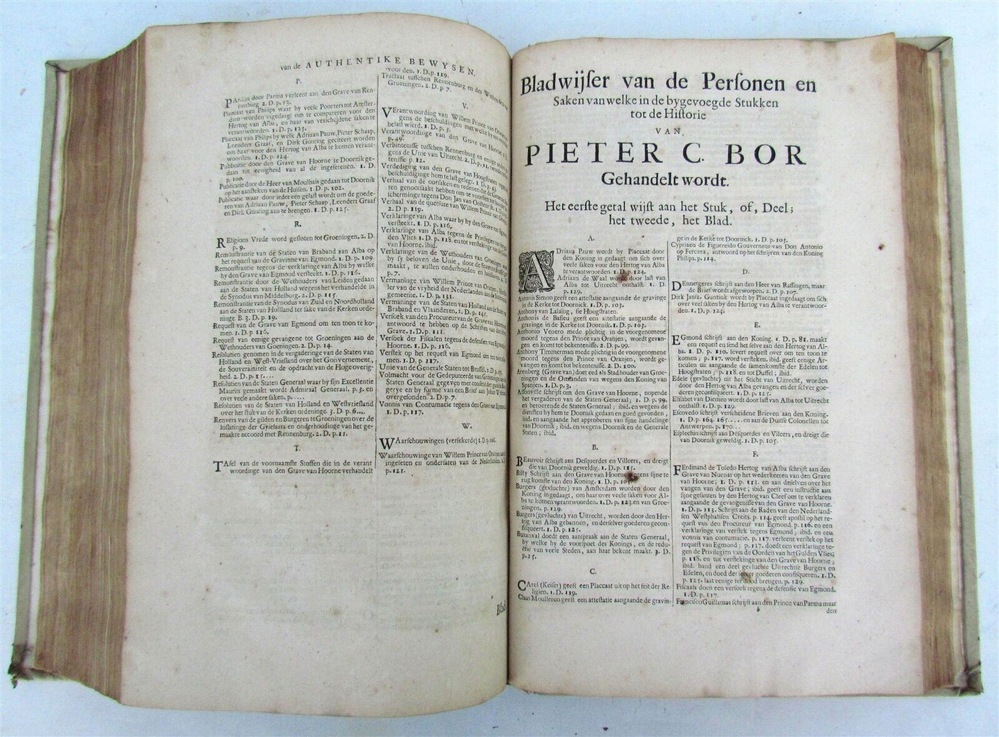 1684 HISTORY of NETHERLANDS in DUTCH VELLUM BOUND FOLIO by Pieter Bor