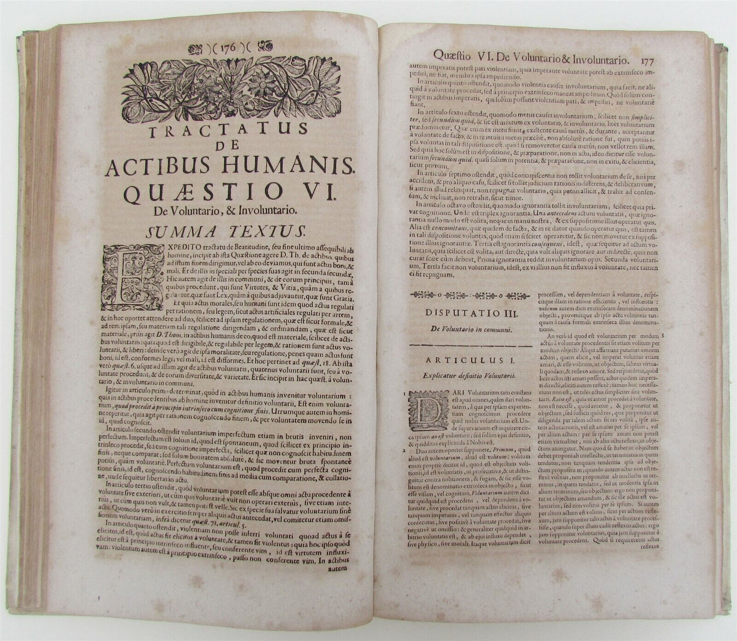 1711 VELLUM BOUND ANTIQUE FOLIO Ioannis a Sto Thoma v. 4