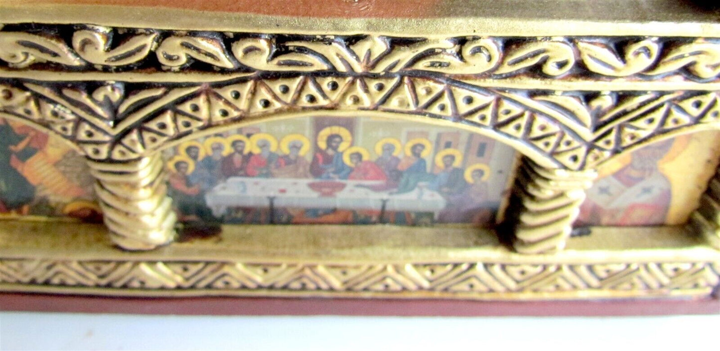 GREEK BYZANTINE RUSSIAN ORTHODOX ICON on WOOD of HOLY VIRGIN