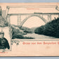 GERMAN EMPEROR WILHELM II Bergisches Land BRIDGE ANTIQUE POSTCARD