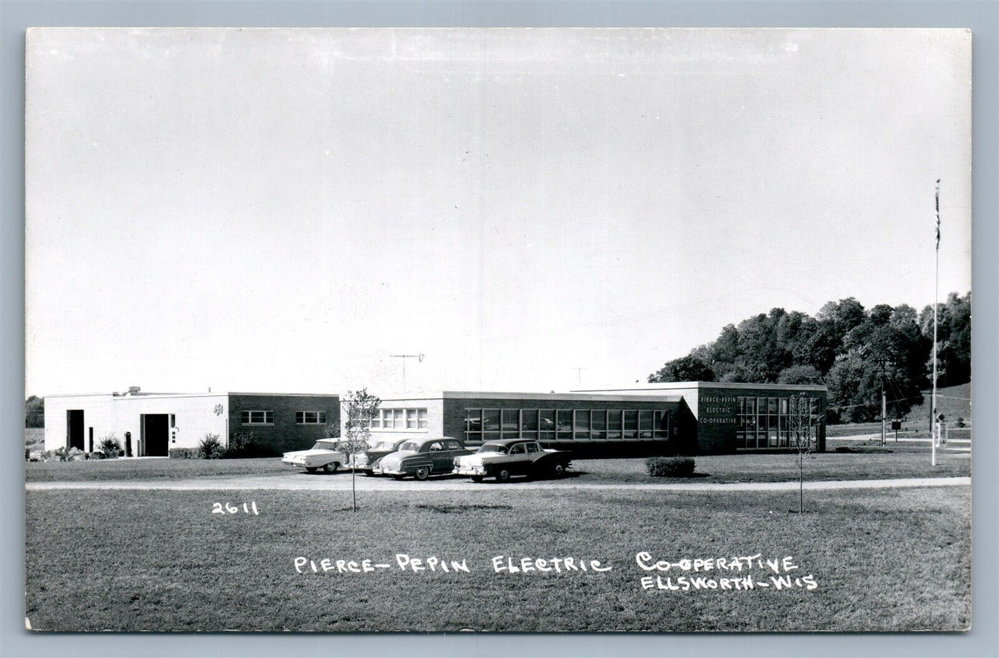 ELLSWORTH WI PIERCE PEPIN ELECTRIC CO-OPERATIVE VINTAGE REAL PHOTO POSTCARD RPPC