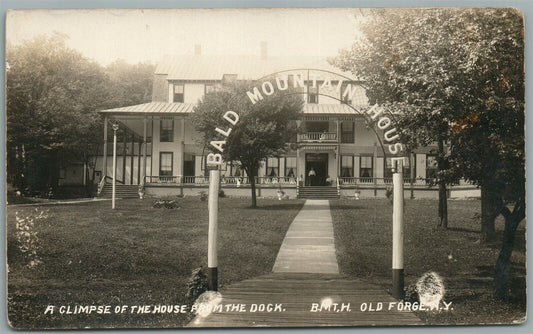 OLD FORGE NY BALD MOUNTAIN HOUSE ANTIQUE REAL PHOTO POSTCARD RPPC