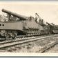 FT. EUSTIS VA 10 INCH GUNS on RAILWAY PLATFORM ANTIQUE REAL PHOTO POSTCARD RPPC