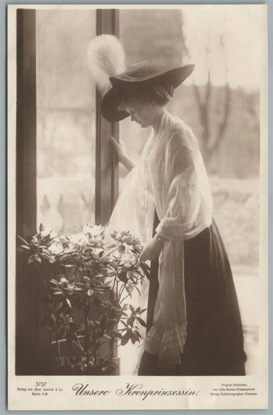 CROWN PRINCESS of GERMANY CECILE ANTIQUE REAL PHOTO POSTCARD RPPC