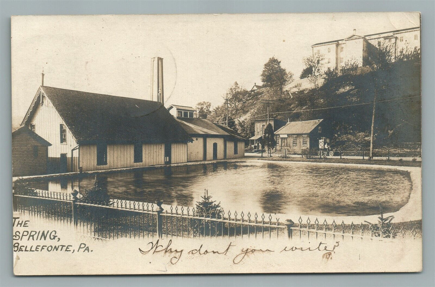 BELLEFONTE PA THE SPRING ANTIQUE REAL PHOTO POSTCARD RPPC