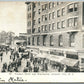 ATLANTIC CITY NJ YOUNG'S HOTEL & BOARDWALK 1907 ANTIQUE POSTCARD